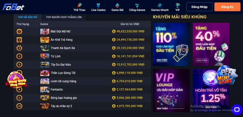 Kho game đa dạng vô tận tại HH88 Sòng bạc